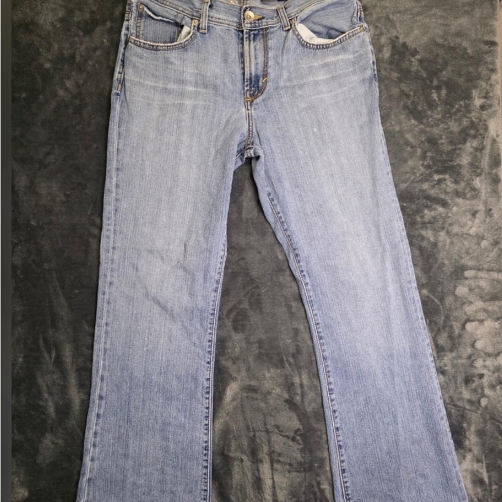 30902 JNCO Women's Low Rise Boot Cut Leg Jeans - distressed light blue denim